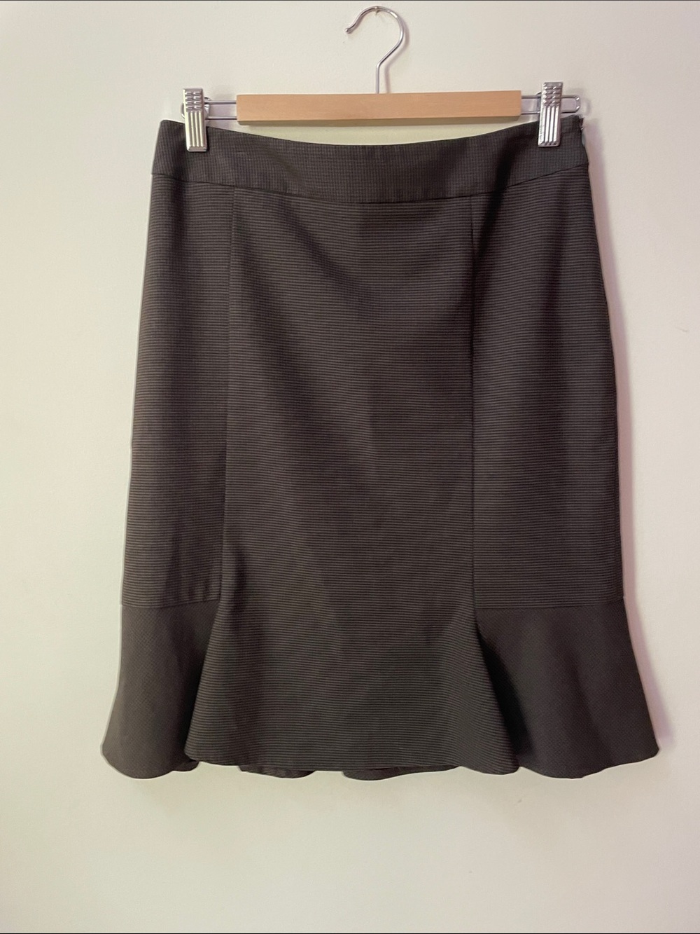 Jacob Black A-Line Brown Check Patterned Fluted Hem Skirt Y2K vintage